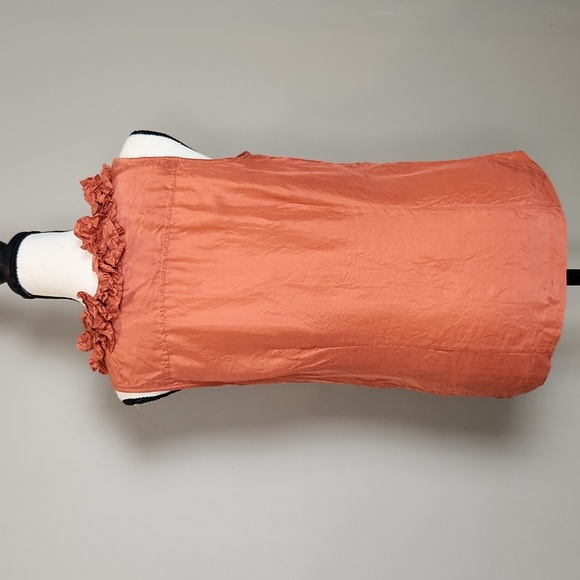 J. Crew‎ Factory 100% Silk Sleeveless Ruffle Blouse Size 2 - Picture 2 of 6